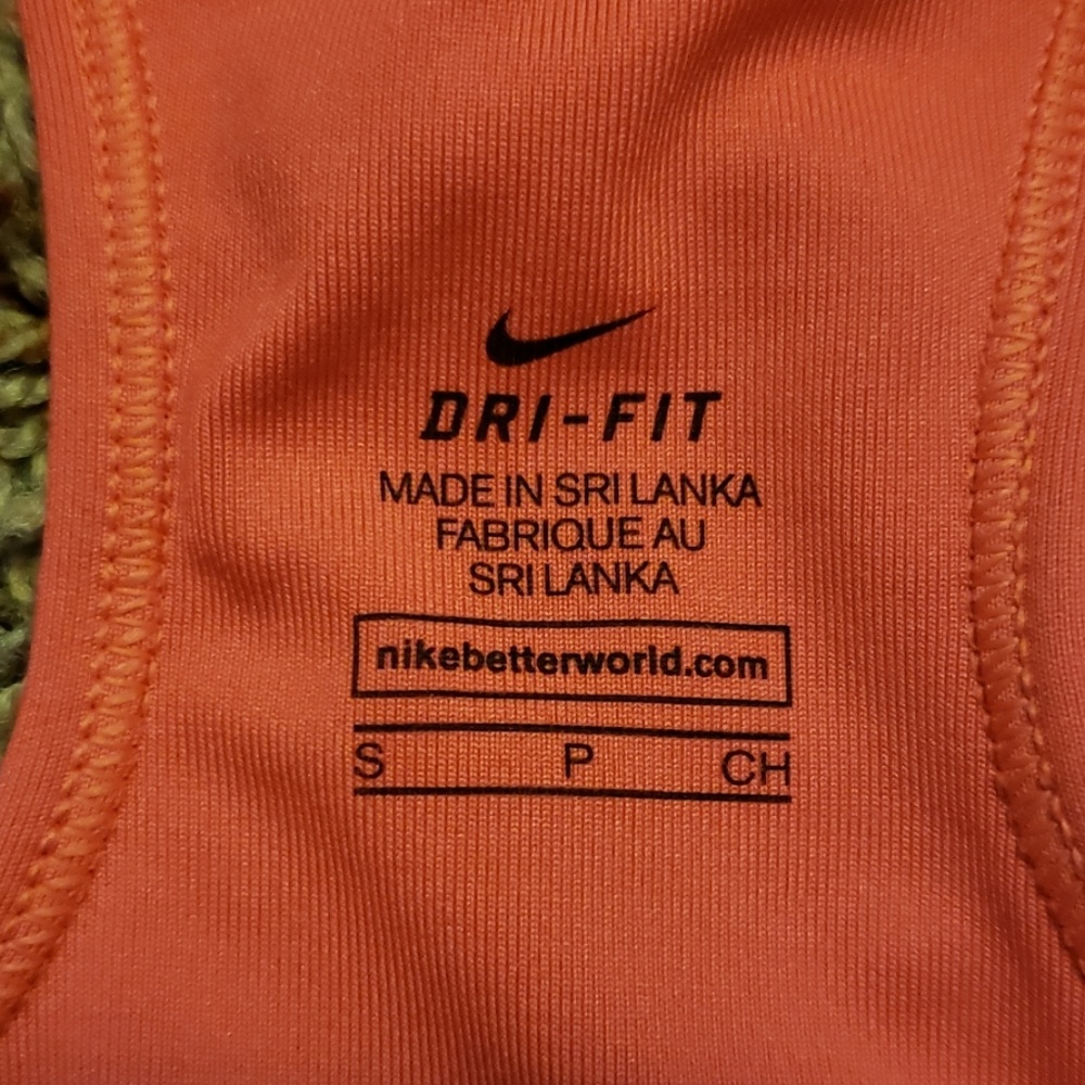 Nike Dri-Fit Small Orange Non-Padded Sports Bra - Picture 4 of 6